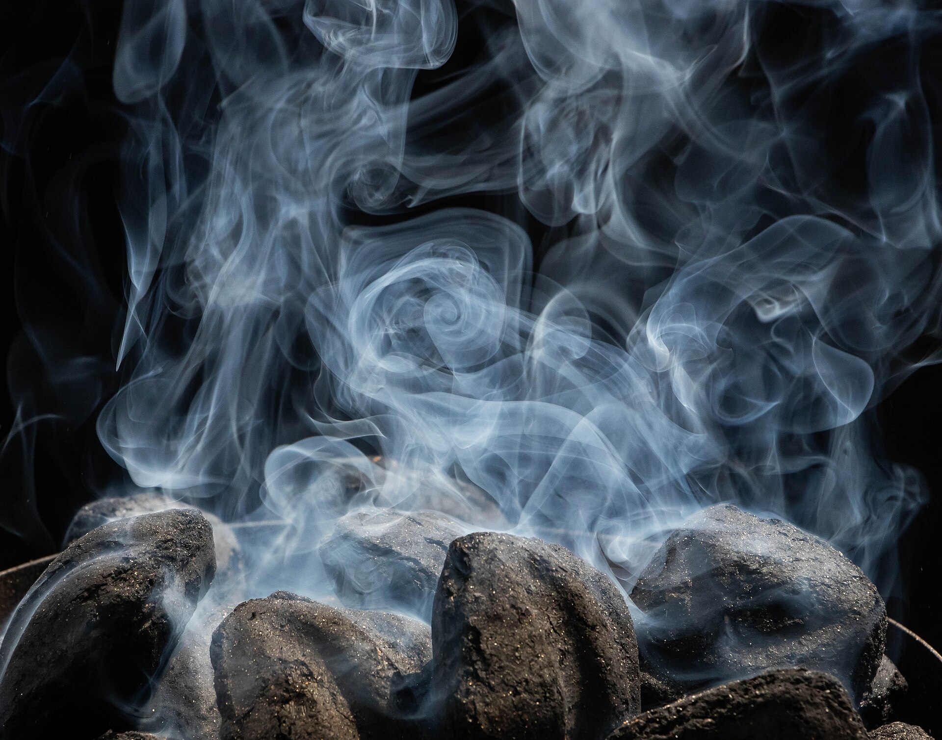 Starting a charcoal fire